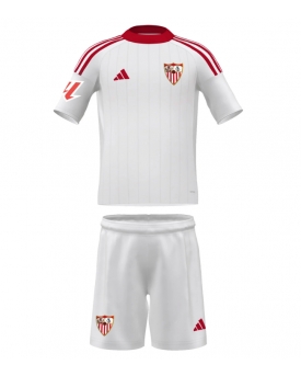 Sevilla Maglia Gara Casa Repliche 2025-26 Bambino Maniche Corte